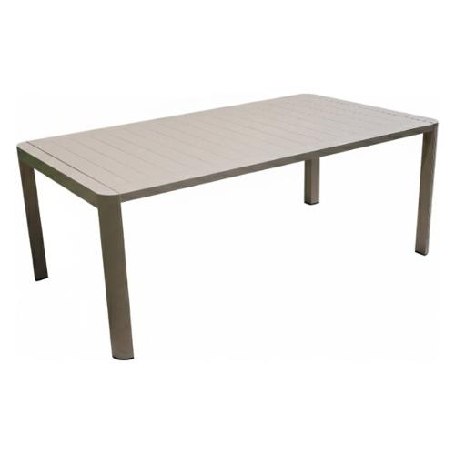 Amicasa Tavolo da esterno alluminio BARBADOS Art 5 Allungabile Khaki (180-240x100x75cm) 243005