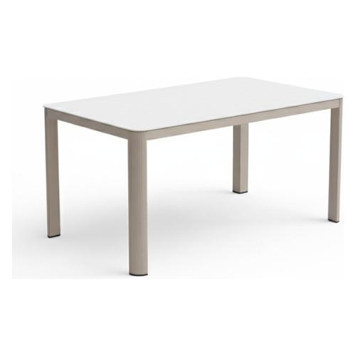 Amicasa Tavolo da esterno alluminio BARTH Art 1 Fisso Khaki (160x90x76cm) 253033