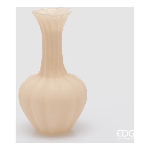 Edg Vaso Vetro (17x31cm) FLOW Avorio opacizzato 1101119A110