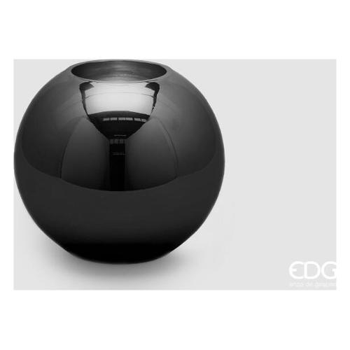 Edg Vaso Vetro (18x16cm) sfera Nero 103772 900