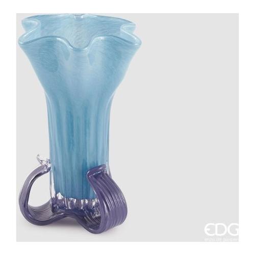 Edg Vaso Vetro (17x26cm) FLOWER Light Blu 1100918A881