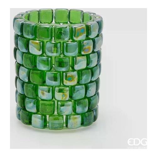 Edg Vaso vetro (15x18cm) cilindro GEMME Green 1100628A700
