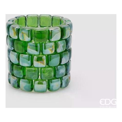 Edg Vaso Vetro (13x12cm) cilindro GEMME Green 1100627A700
