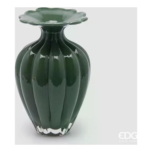 Edg Vaso Vetro (16,5x24,5cm) bombato BLOSSOM Green 1100452A700