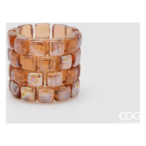 Edg Vaso Vetro (12x10cm) cilindro GEMME Nocciola 1100626A937