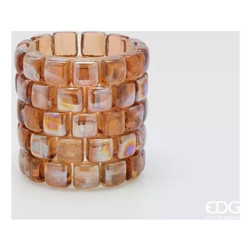 Edg Vaso Vetro (13x12cm) cilindro GEMME Nocciola 1100627A937