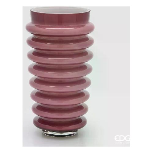 Edg Vaso Vetro (17,5x30cm) DISCHI Rosa antico 1101185A556
