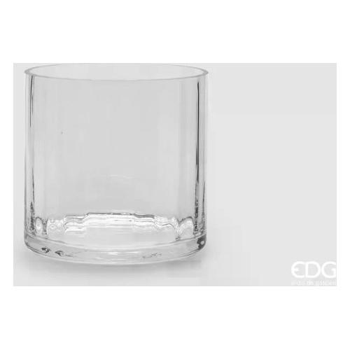 Edg Vaso Vetro (20x20cm) cilindro NIDA OPTIC Trasparente 1100470A000