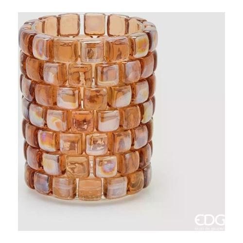 Edg Vaso Vetro (15x18cm) cilindro GEMME Nocciola 1100628A937