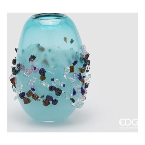 Edg Vaso Vetro (18x25cm) GEMME Turquoise 1100539A885