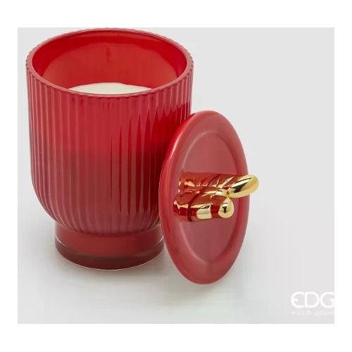 Edg Candela profumata Berry Fruit (10x15cm) con tappo fiocco JOLIE Rosso 6100273ABEF