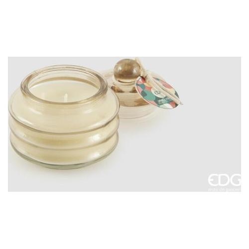 Edg Candela profumata Uphill Woods (7,5x7,5cm) vetro con tappo CIRCLE Avorio 6100218AUPW