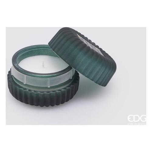 Edg Candela profumata Greenwood Breeze (8x5cm) vetro con tappo JASMINE Verde smeraldo 6100055AGRB