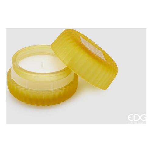 Edg Candela profumata Ambra (8x5cm) vetro con tappo JASMINE Giallo 6100055AAMB
