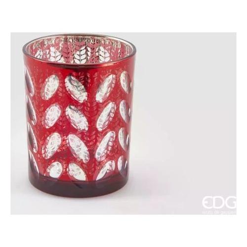 Edg Porta candela (10x12,5cm) MIRROR Rosso 4400379A400