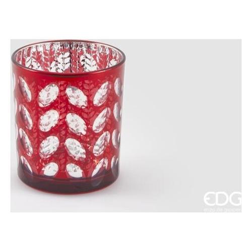 Edg Porta candela (9x10cm) MIRROR Rosso 4400378A400
