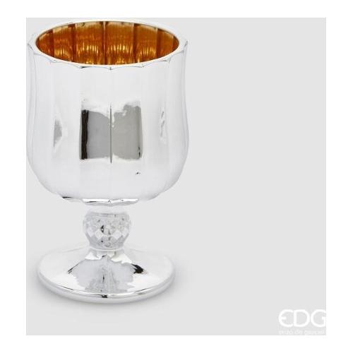 Edg Porta candela (7x11,6cm) Calice Cromo e Oro 4400316A020