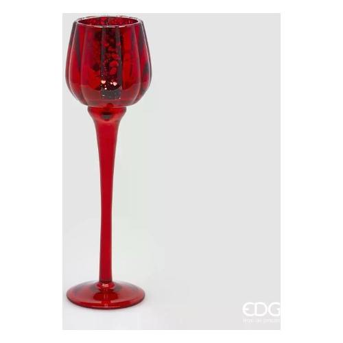 Edg Candelabro 1F calice (27,5cm) Rosso 4400075A400