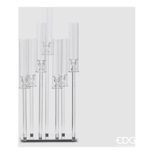 Edg Candelabro 7F con cilindri (84cm) Trasparente 4400073A000
