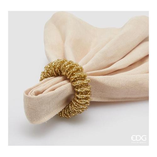 Edg Anello tovagliolo Plastica (6cm) Perlinato Oro 7800148A010