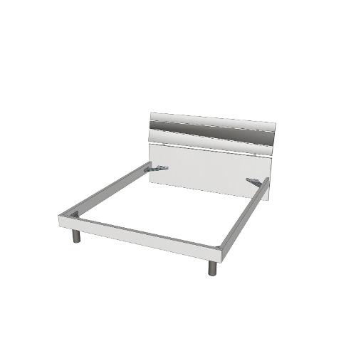 Santa Lucia TANDER Letto due piazze Matwood white e Clay dark