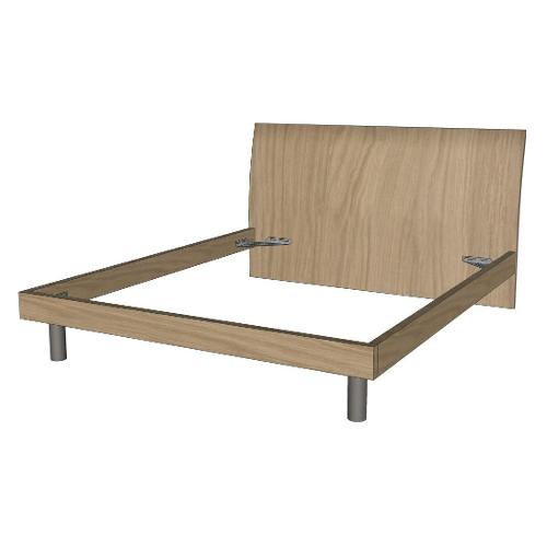 Santa Lucia ONDA Letto due piazze Matwood honey