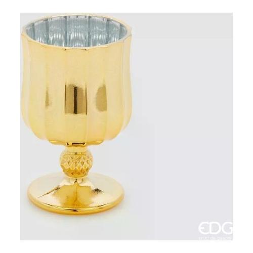 Edg Porta candela (7x11cm) Calice Oro e Cromo 4400316A010