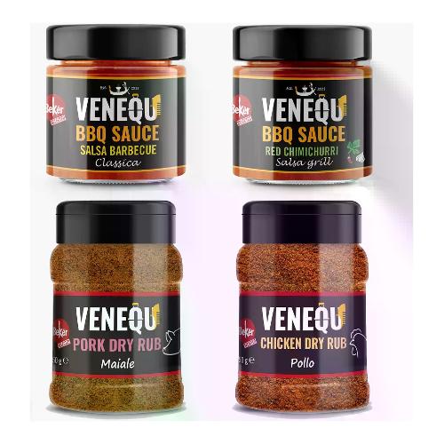 Venequ Set salse e spezie per barbecue Smart pack #1 4 pz VNQ200V11