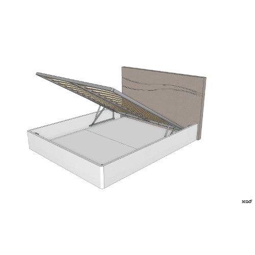 Maronese CITY Letto due piazze Frassino bianco e Tortora