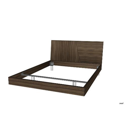 Maronese SLIDE Letto due piazze Olmo tabacco