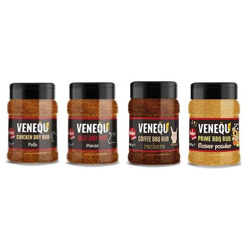 Venequ Set spezie per barbecue Dry Rub Gourmet  #4 4 pz VNQ200Z09