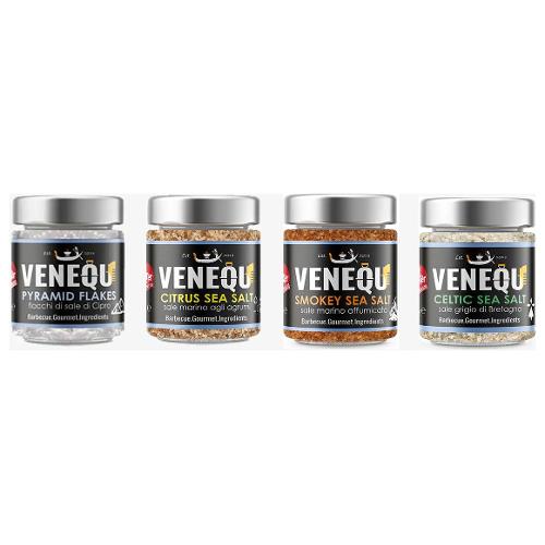 Venequ Selezione sali per barbecue Finishing salt Flakes pack 4 pz VNQ200Z14