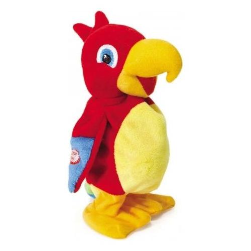De.Car 2 Peluche Pappagallo Perry Ripetello (20cm) RIPETIX Rosso e Giallo 26138