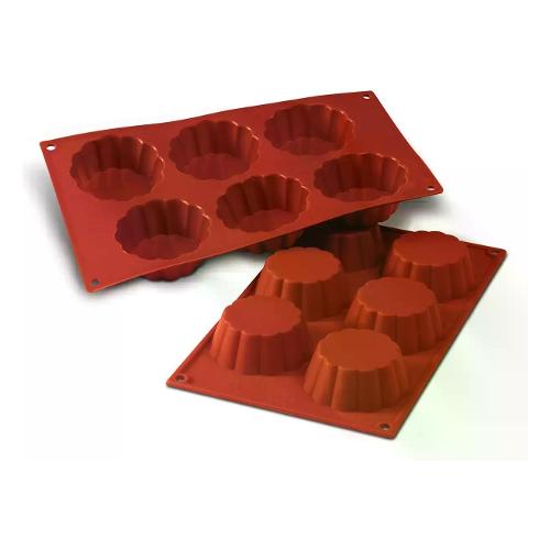 Silikomart Stampo Silicone Pasticceria 6P briochette (7,9cm) 30 034 00 0060