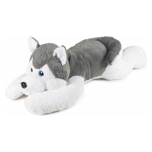 De.Car 2 Peluche Cane Husky (100cm) Grigio e Bianco 28029