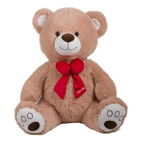 De.Car 2 Peluche Orso seduto con fiocco (55cm) Beige 29228