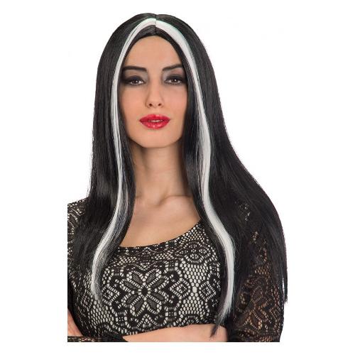 Carnival Toys Parrucca Halloween Morticia LA FAMIGLIA ADDAMS 02522 (Uomo)