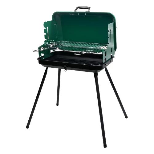 Ompagrill Barbecue Carbonella valigetta 30-49 con griglia Verde 39099
