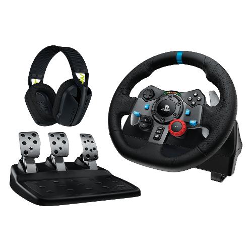 Logitech Volante e pedaliera simulatore guida G Series G29 Driving Force + Cuffia G435 Black 991 000539