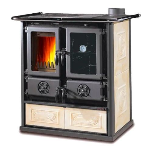 Nordica Cucina legna 7,9kW ROSETTA 5.0 VST.16 Ceramica Panna 5 stelle (88,5x57,2x84,3cm)