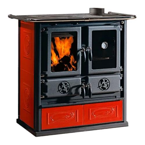 Nordica Cucina legna 7,9kW ROSETTA 5.0 VST.16 Ceramica Bordeaux 5 stelle (88,5x57,2x84,3cm)