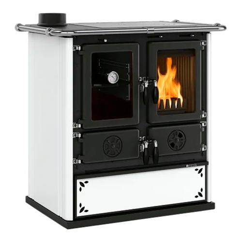 Nordica Cucina legna 7,9kW ROSETTA Sinistra 5.0 VST.16 Steel White 5 stelle (88,5x57,2x84,3cm)