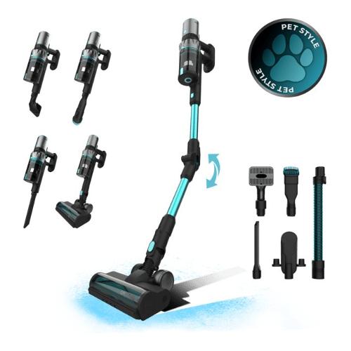 Cecotec Scopa elettrica batteria CONGA ROCKSTAR 2500 Thunder Pet Flex Blue e Gray A01 EU01 107956