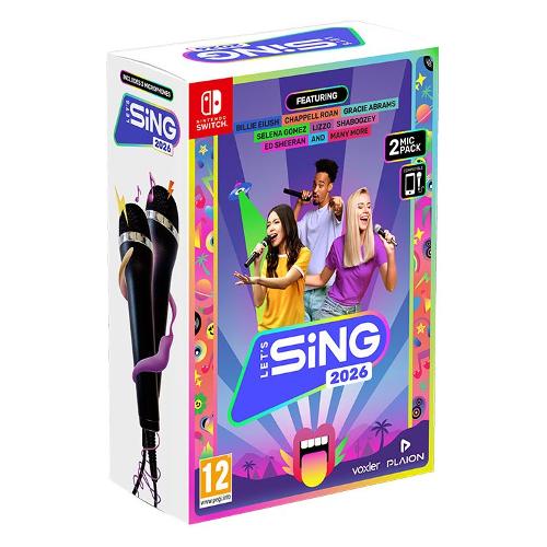 Plaion SWITCH Let's Sing 2026 con 2 microfoni International Version PEGI 12+ 1160726