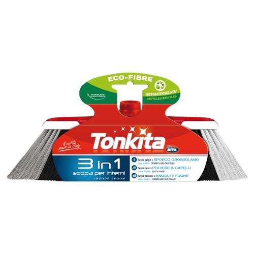 Tonkita Scopa 3 in 1 Eco Fibre da interno manico non incluso TK616