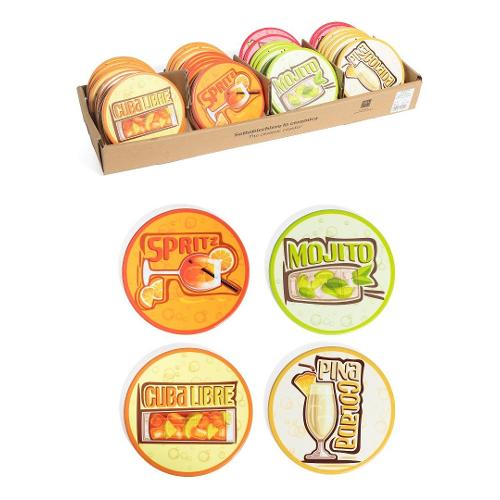 Mercury Sottobicchiere ceramica (10x0,8cm) COCKTAIL PARTY Colore Assortito 05502