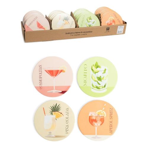 Mercury Sottobicchiere ceramica (10x0,8cm) COCKTAIL LOUNGE Colore Assortito 05564