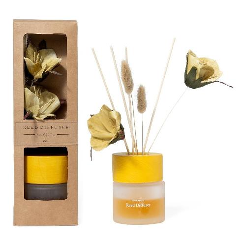 Mercury Profumatore a sticks (100ml) Vanilla con fiori decorativi REED DIFFUSER 31580