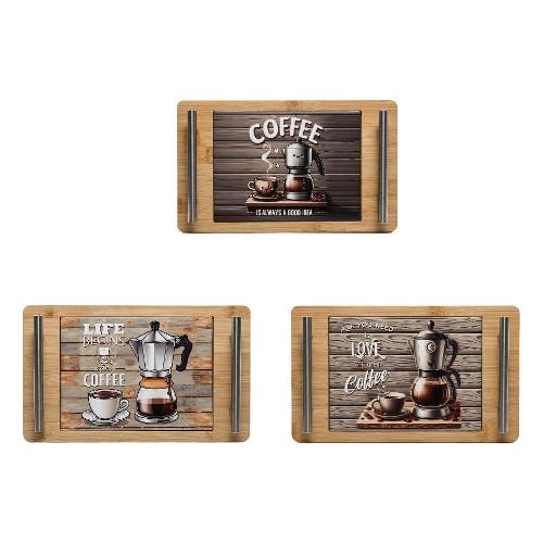Mercury Vassoio Bamboo (30x18cm) COFFEE TIME Assortito 05489