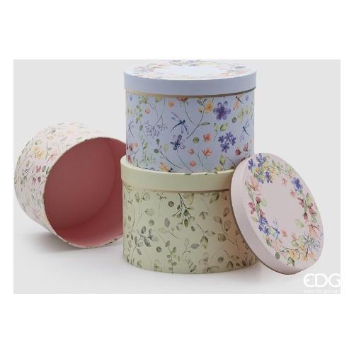 Edg Scatola regalo misura L tonda (24,7x17cm) PASQUA FLOWER Assortito 8101399A999